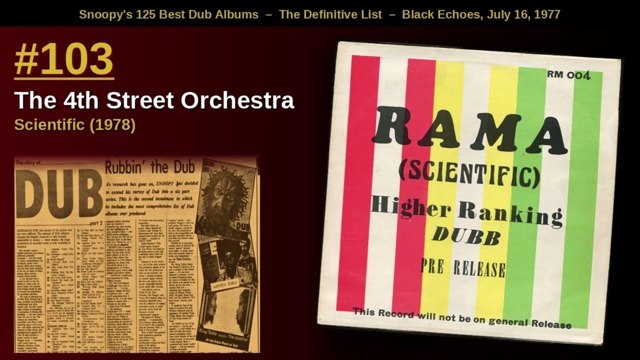 Roots & Dub Vault visual for 4th Street Orchestra’s Scientific from 1978.