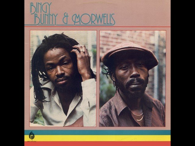 Bingy Bunny & Morwells album sleeve, showing Bingy Bunny and Maurice Wellington